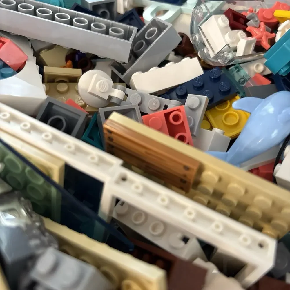 Mini Lego Bulk Lot - Over 3 Pound of Assorted Colors & Sizes Building Baseplate